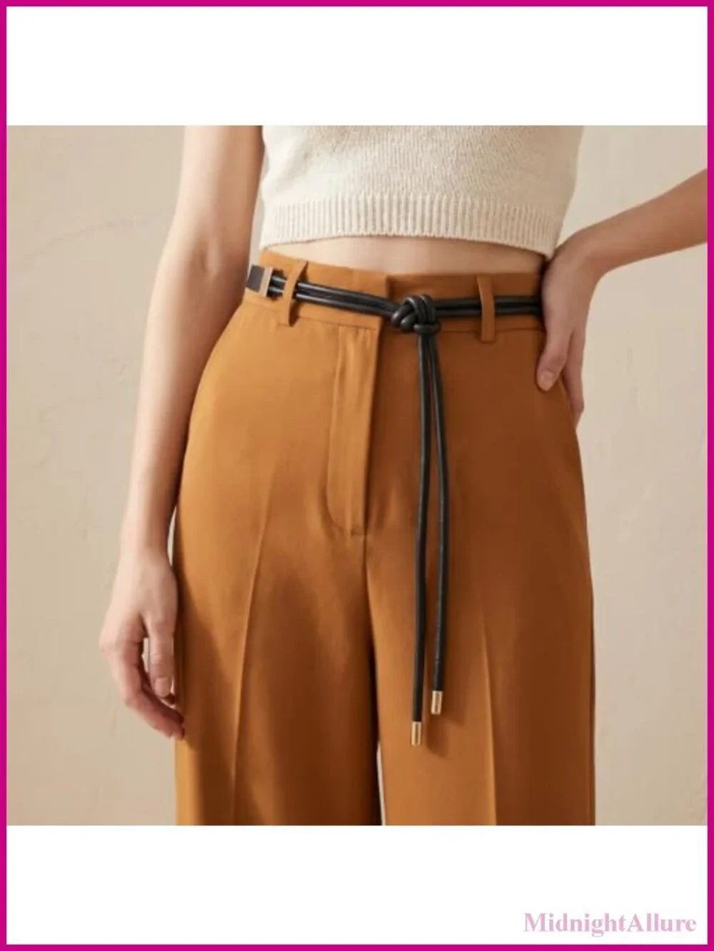 Faux Leather Knotted Wrap Belt Women Thin Tie Waist Belt